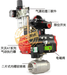 Q611F二片式氣動內(nèi)螺紋球閥實物圖
