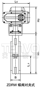 對(duì)夾式電動(dòng)調(diào)節(jié)蝶閥結(jié)構(gòu)圖